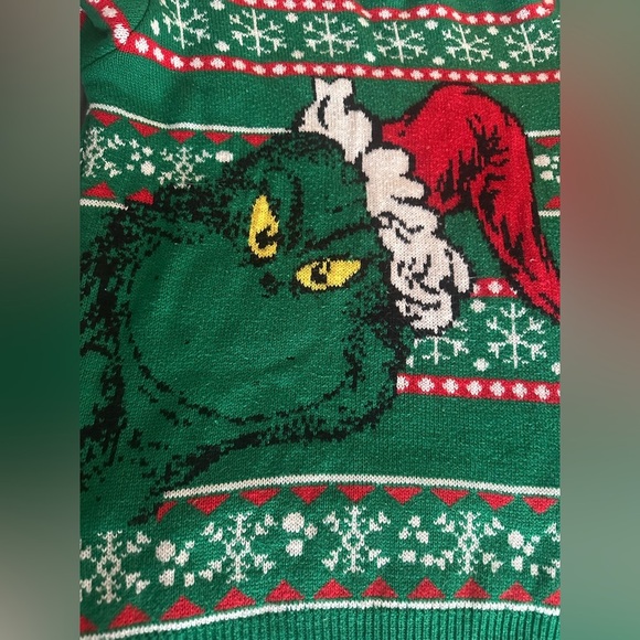 Green Grinch Christmas Ugly Sweater Funny Holiday Knit Party Pullover.Size Small - Picture 4 of 6